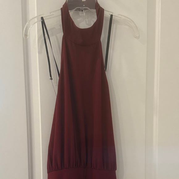 Lulu's Chic Burgundy Halter Jumpsuit - Picture 5 of 11